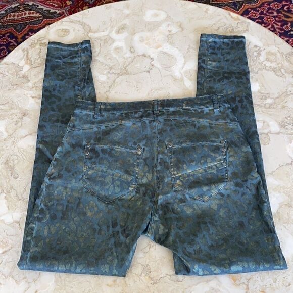 NÜ Denmark Offside Zip Metallic Leopard Print Jean - Picture 11 of 14